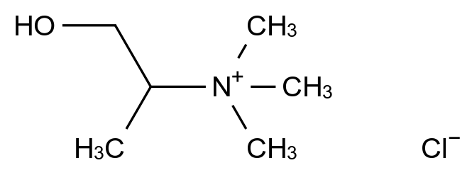 1-Hydroxy-N,N,N-trimethylpropan-2-aminium chloride结构式