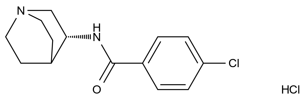 (R)-4-氯-N-(奎宁环-3-基)苯甲酰胺盐酸盐结构式