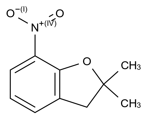 2,3-Dihydro-2,2-dimethyl-7-nitrobenzofuran结构式