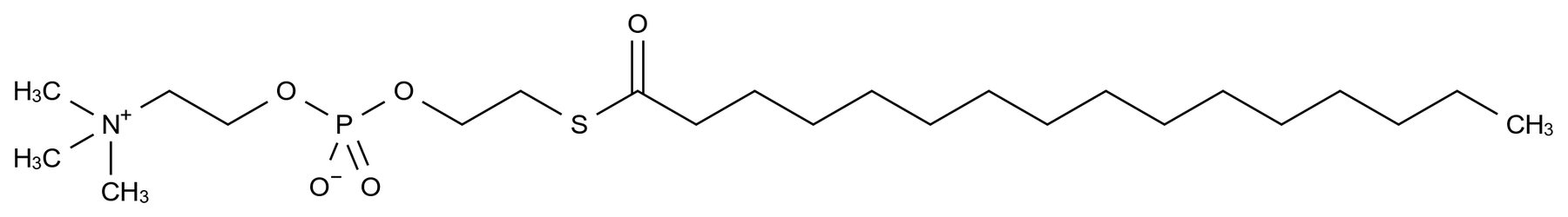 (2-{[2-(Hexadecanoylsulfanyl)ethyl phosphonato]oxy}ethyl)trimethylazanium结构式