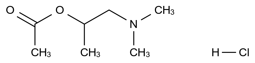 1-(Dimethylamino)propan-2-yl acetate hydrochloride结构式