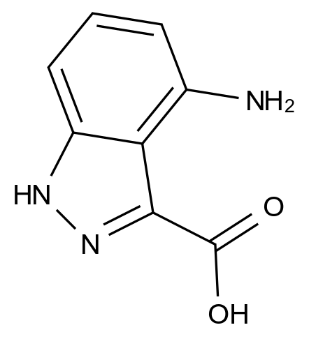 4-Amino-1H-indazole-5-carboxylic acid结构式