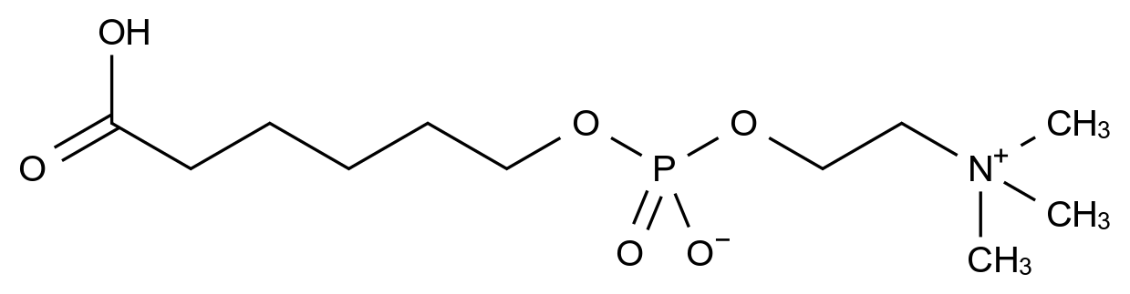 6-(O-Phosphorylcholine)hydroxyhexanoic Acid结构式