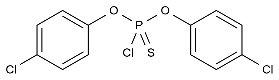 O,O-Bis(4-chlorophenyl) Phosphorochloridothioate结构式
