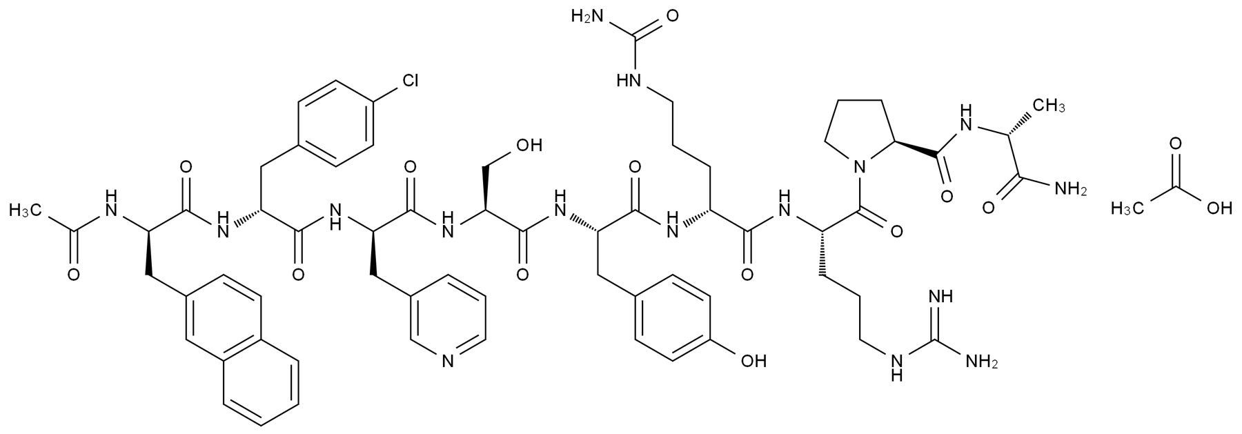 去Leu醋酸西曲瑞克结构式