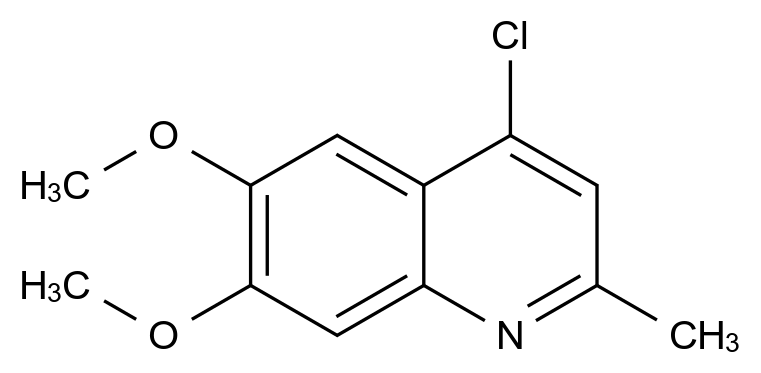 100122-02-9 4-氯-6,7-二甲氧基-2-甲基喹啉结构式