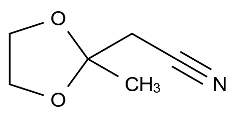 2-(2-甲基-1,3-二氧戊环-2-基)乙腈结构式