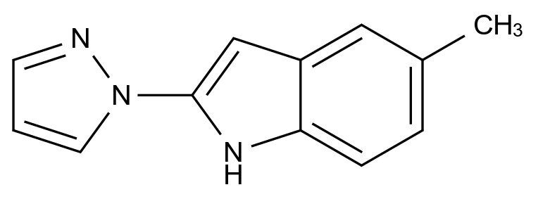 1256246-38-4 5-Methyl-2-(1H-pyrazol-1-yl)-1H-Indole结构式