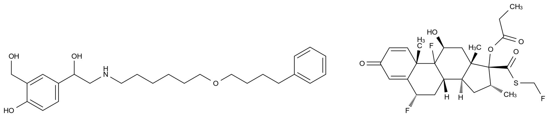 136112-01-1 Salmeterol Fluticasone Propionate Mixture结构式