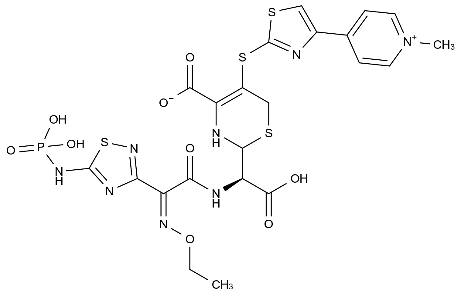 头孢罗膦杂质8结构式