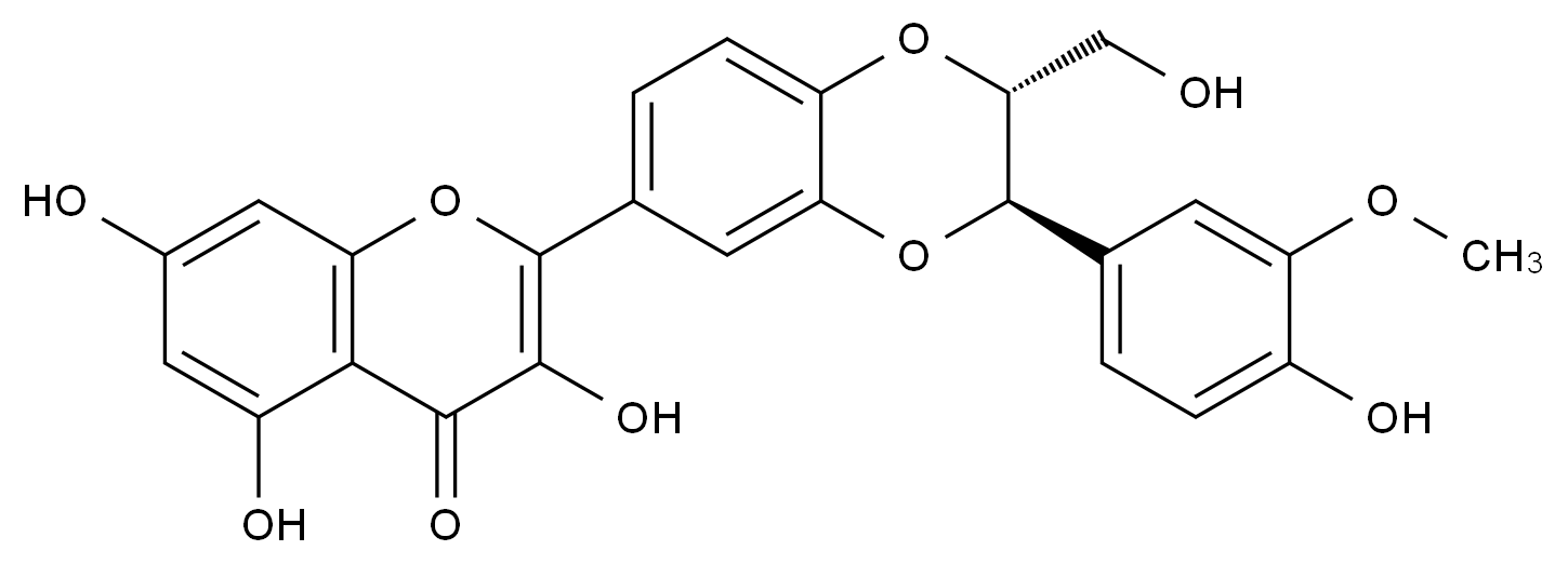 25166-14-7 2,3-去氢水飞蓟宾A结构式