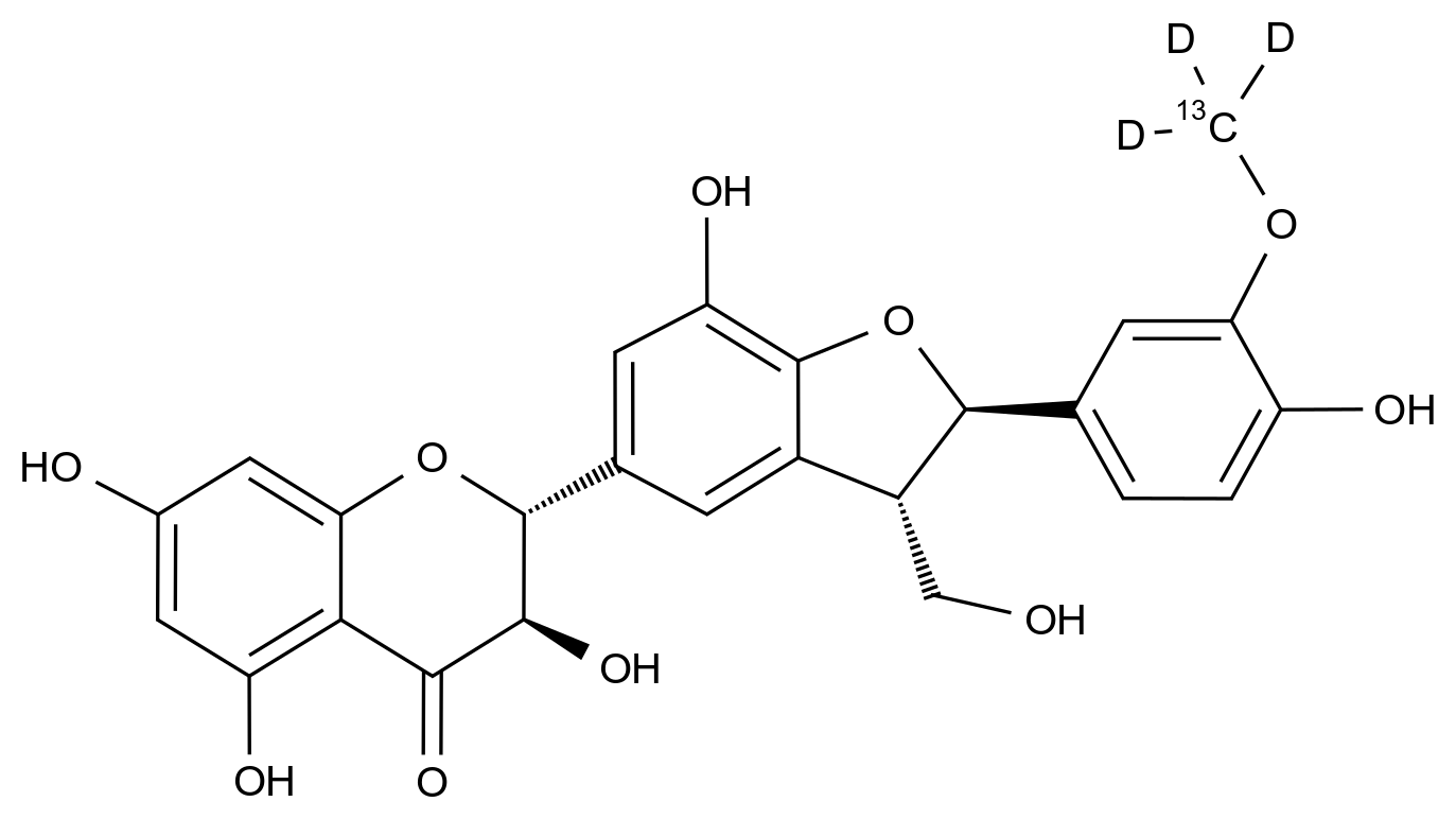 水飞蓟亭-13C-d3结构式