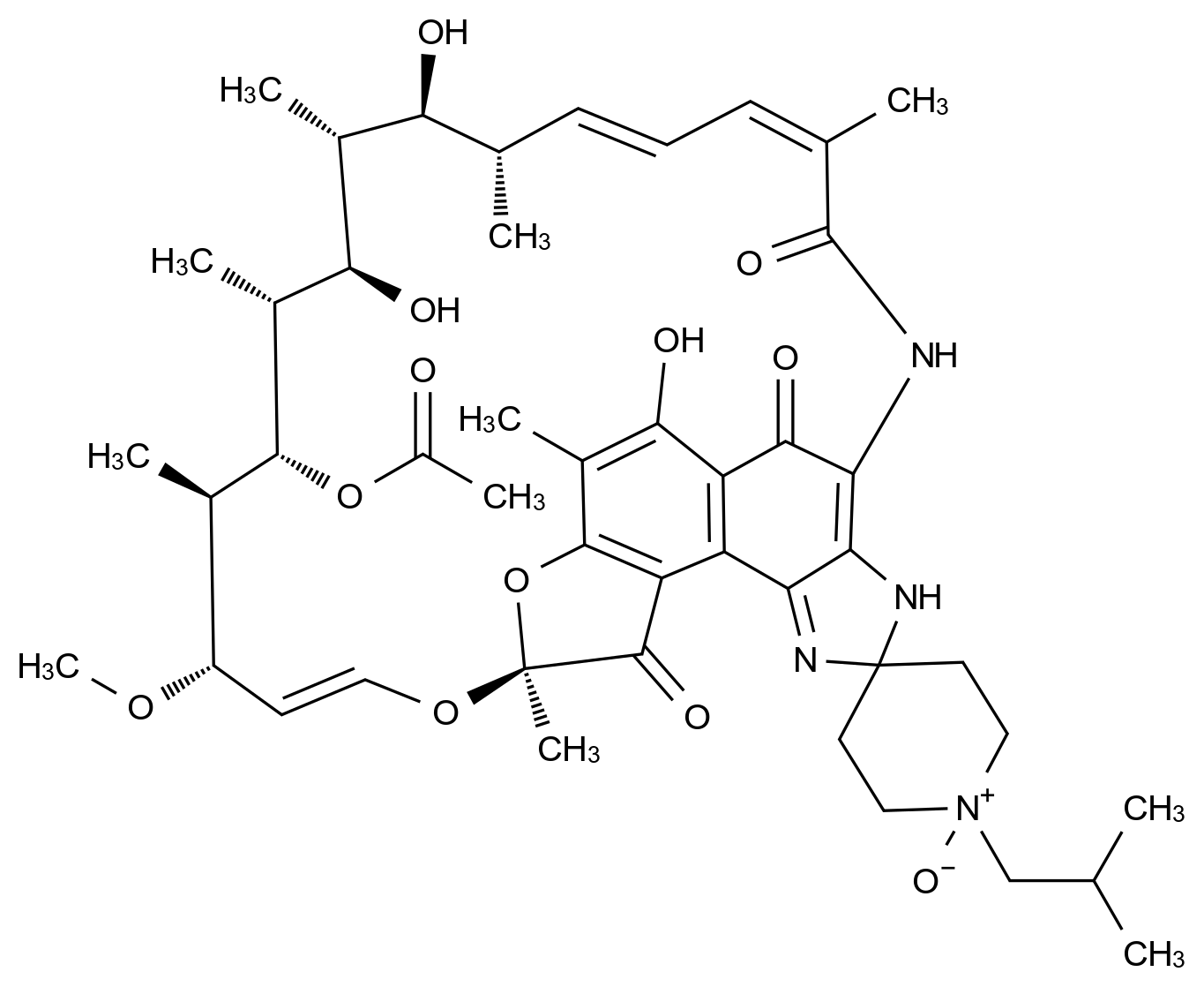 645406-37-7 利福布汀氮氧化物结构式
