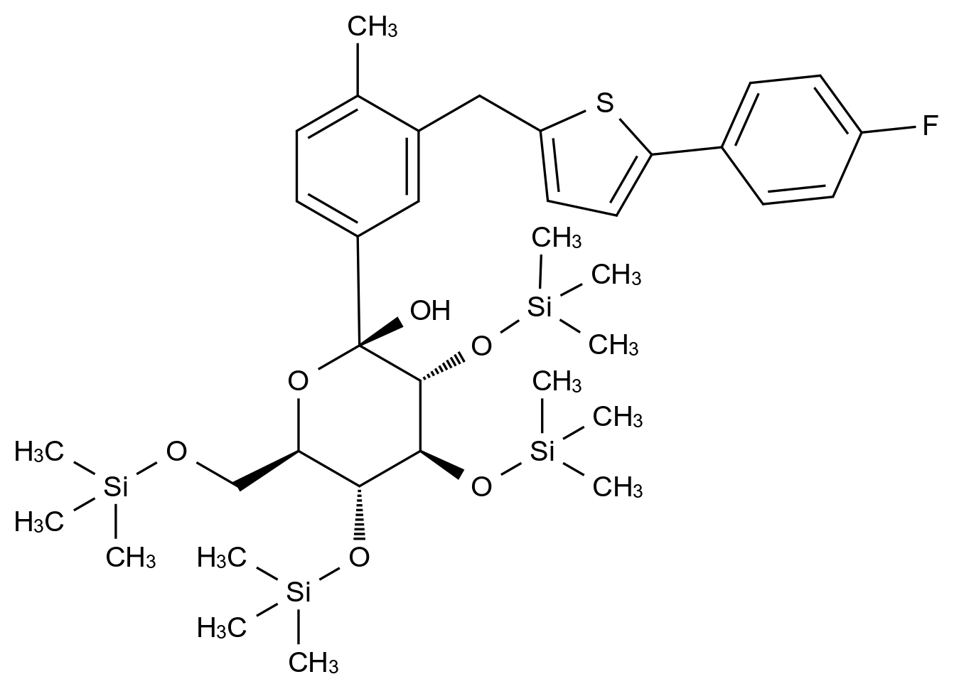 卡格列净杂质116(2R,3R,4S,5R,6R)结构式