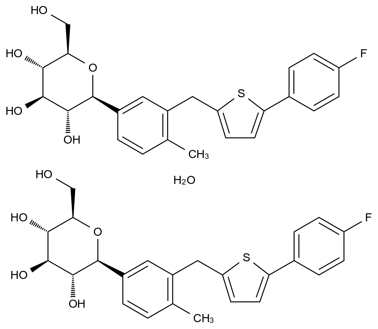 928672-86-0 卡格列净半水合物结构式