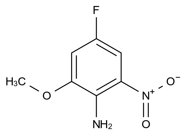 2092773-15-2 4-氟-2-甲氧基-6-硝基苯胺结构式