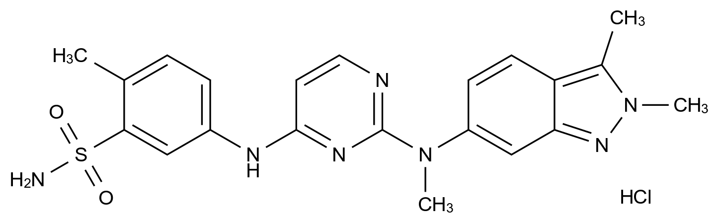 2518115-74-5 帕唑帕尼杂质1 HCl结构式