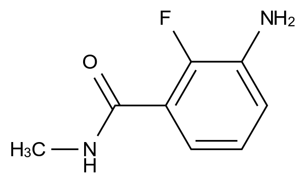 1332300-71-6 3-氨基-2-氟-N-甲基苯甲酰胺结构式