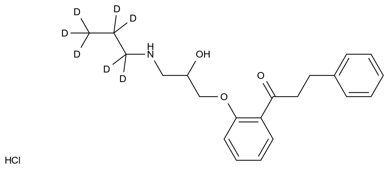 1219799-06-0 Propafenone-D7 Hydrochloride结构式