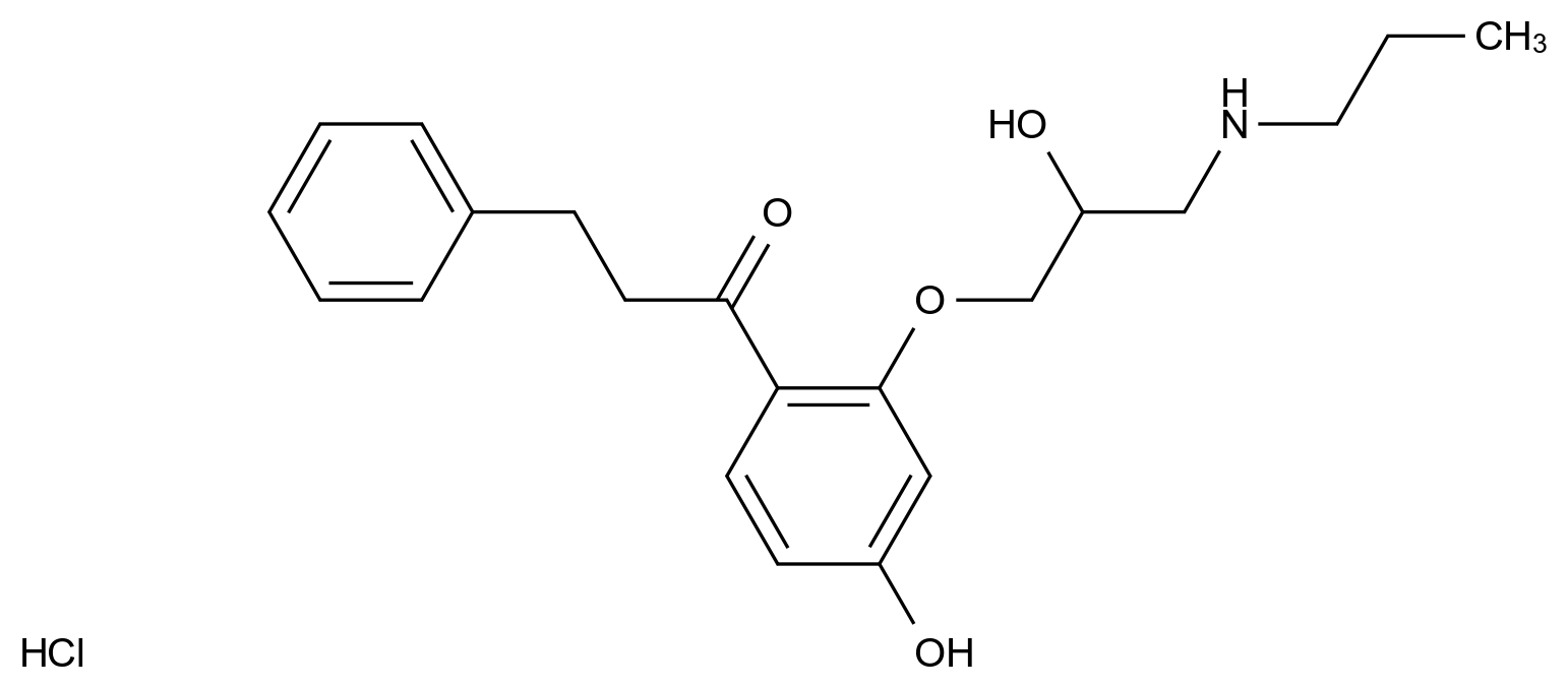 86383-31-5 4-Hydroxy Propafenone HCl结构式