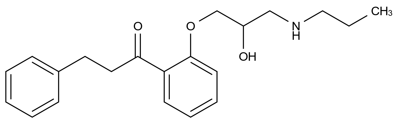 54063-53-5 普罗帕酮结构式