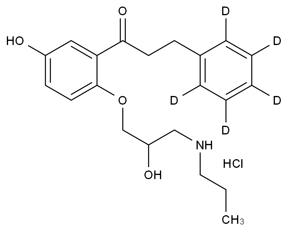 1188265-48-6 5-羟基普罗帕酮-d5 HCl结构式