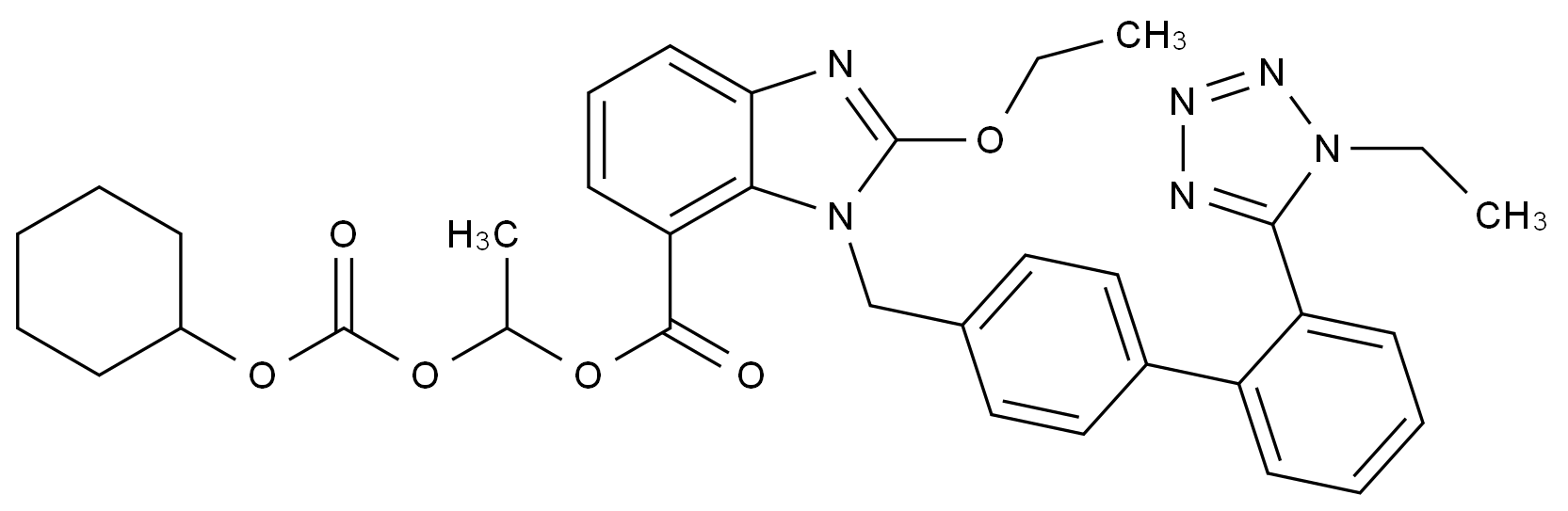 914613-35-7 坎地沙坦酯EP杂质E结构式