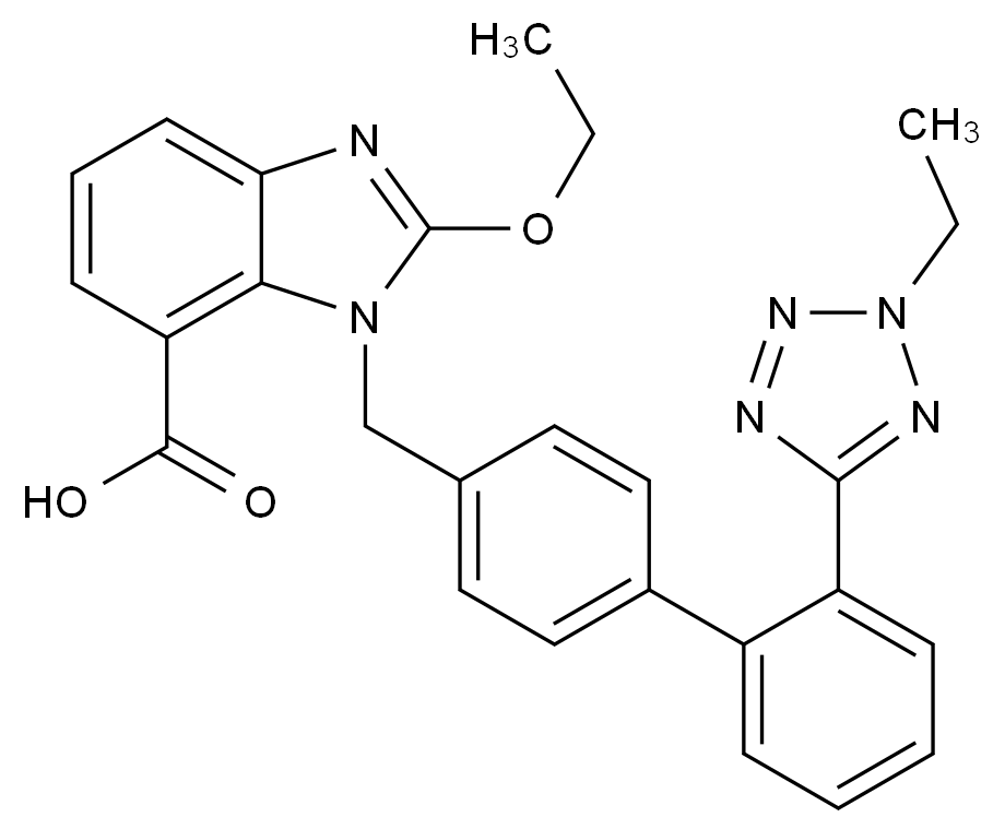 1246819-02-2 坎地沙坦N2-乙基杂质结构式