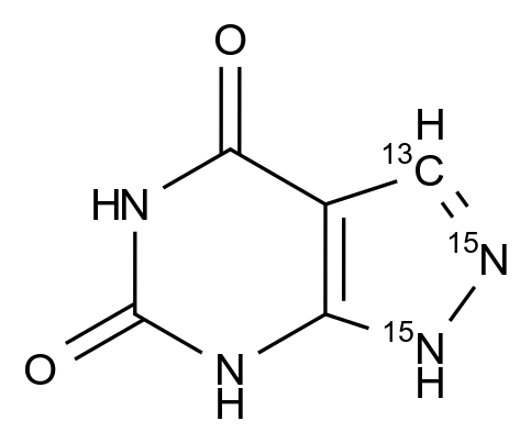 氧嘌呤醇-13C-15N2结构式