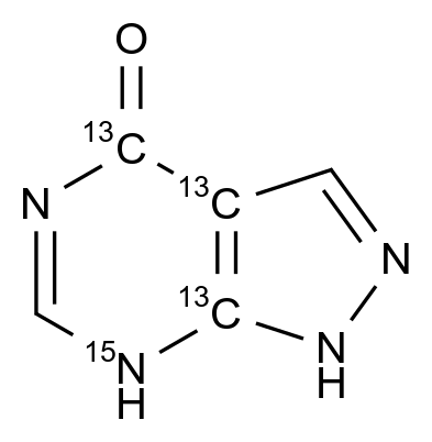 别嘌醇-13C3-15结构式