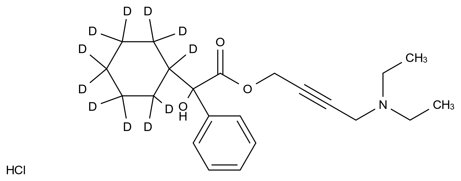 1185151-95-4 Oxybutynin-D11 Hydrochloride结构式