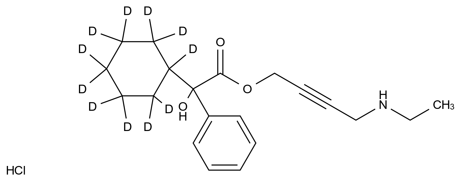 1216405-15-0 rac Desethyl Oxybutynin-d11 Hydrochloride结构式