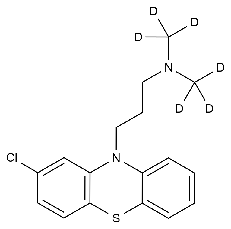 1276197-23-9 Chlorpromazine-d6 Oxalate (N,N-dimethyl-d6)结构式