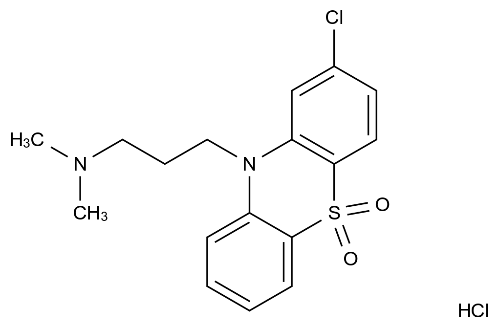 18683-73-3 Chlorpromazine Sulfone Hydrochloride结构式