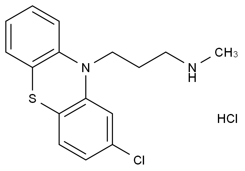 氯丙嗪EP杂质D 盐酸盐结构式