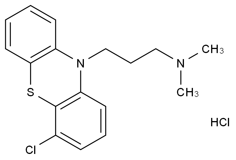 氯丙嗪EP杂质F 盐酸盐结构式