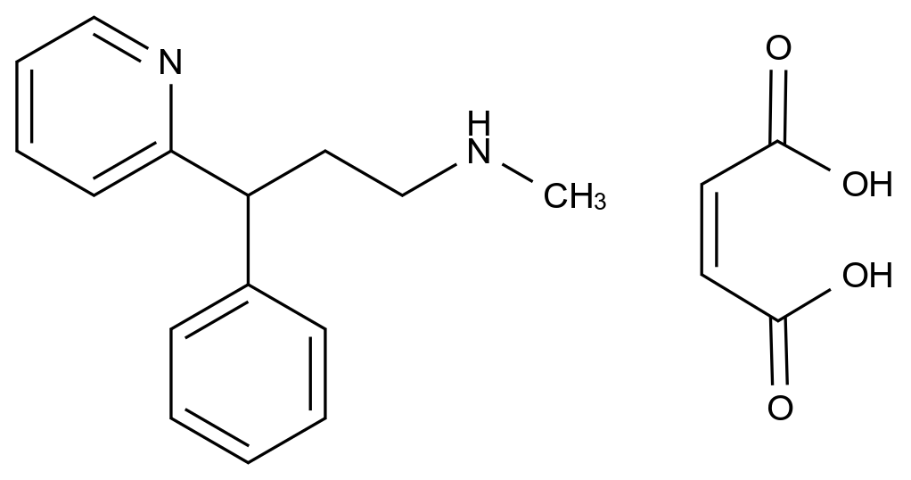 19428-44-5(free base) 右氯苯那敏杂质11结构式