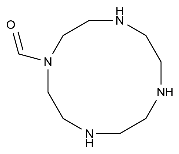 120041-13-6 1,4,7,10-Tetraazacyclododecane-1-carboxaldehyde结构式