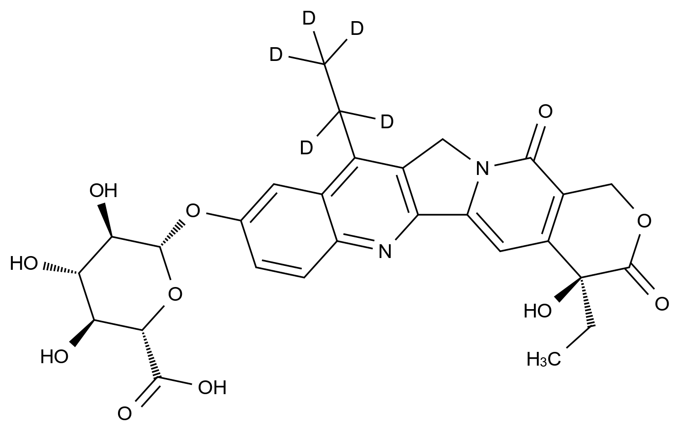 [2H5]-SN-38 Glucuronide结构式