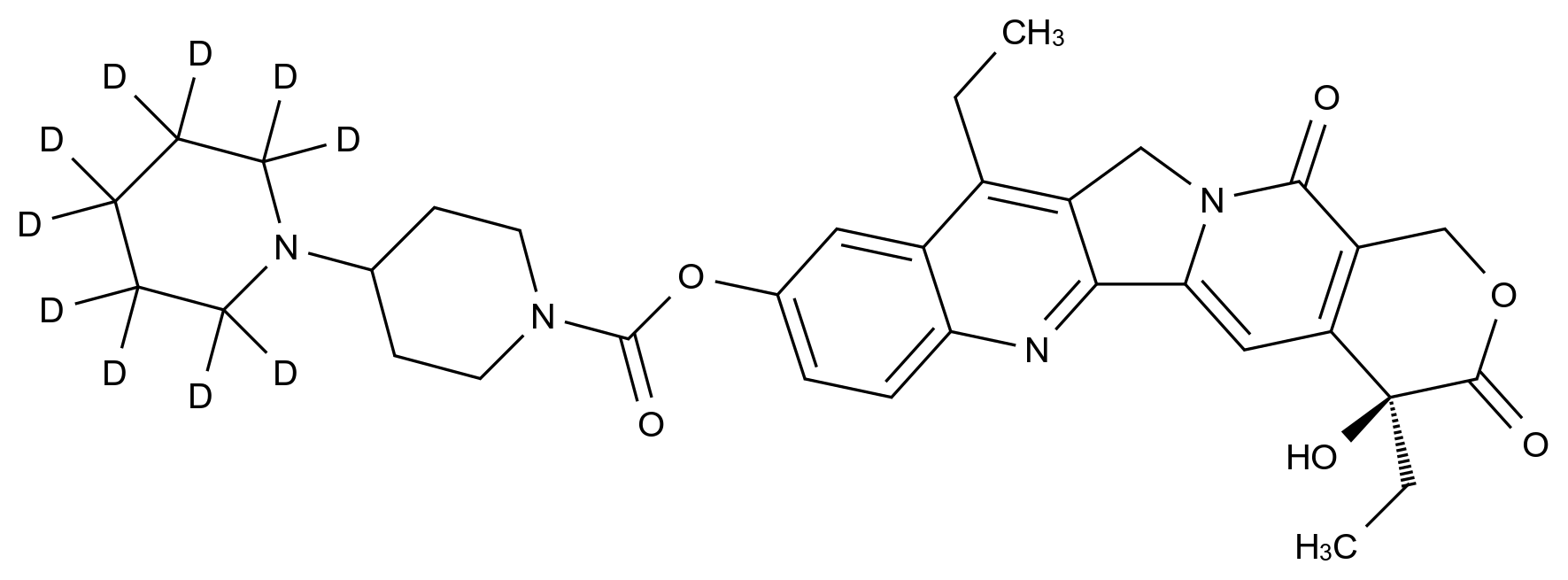 718612-62-5 伊立替康-d10结构式