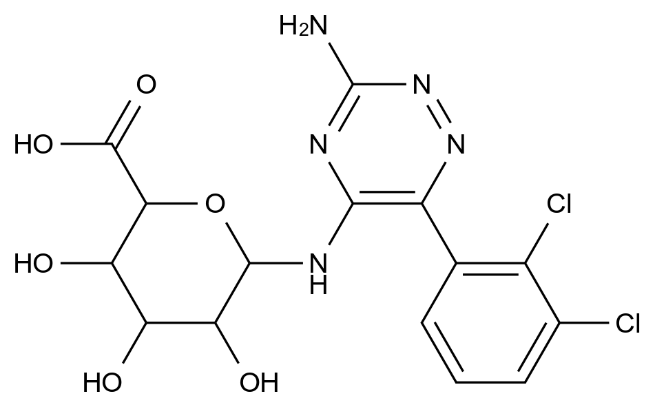 136565-77-0 Lamotrigine 5 N Glucuronide结构式