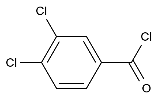 3024-72-4 3,4-二氯苯甲酰氯结构式