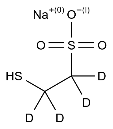 1189479-73-9 Mesna-d4 (may contain up to 10% disulfide)结构式
