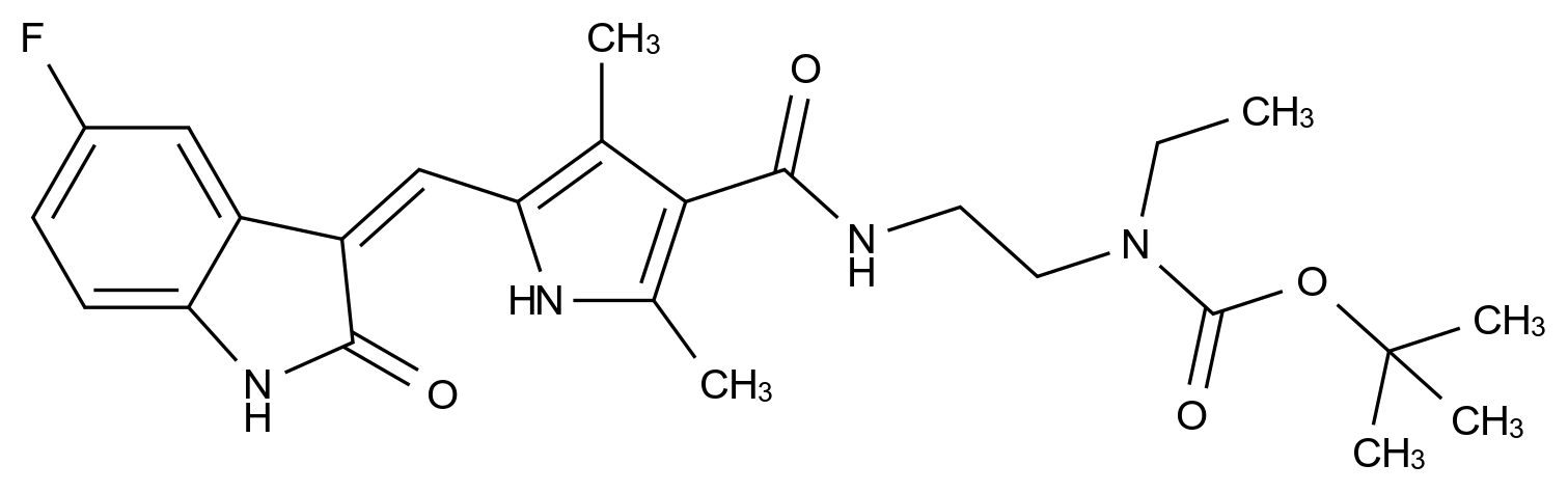 N-Boc-N-desethyl Sunitinib结构式