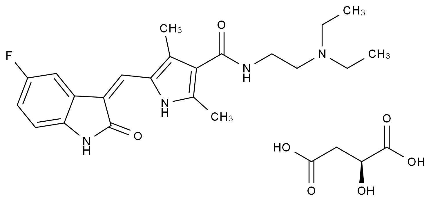 苹果酸舒尼替尼结构式