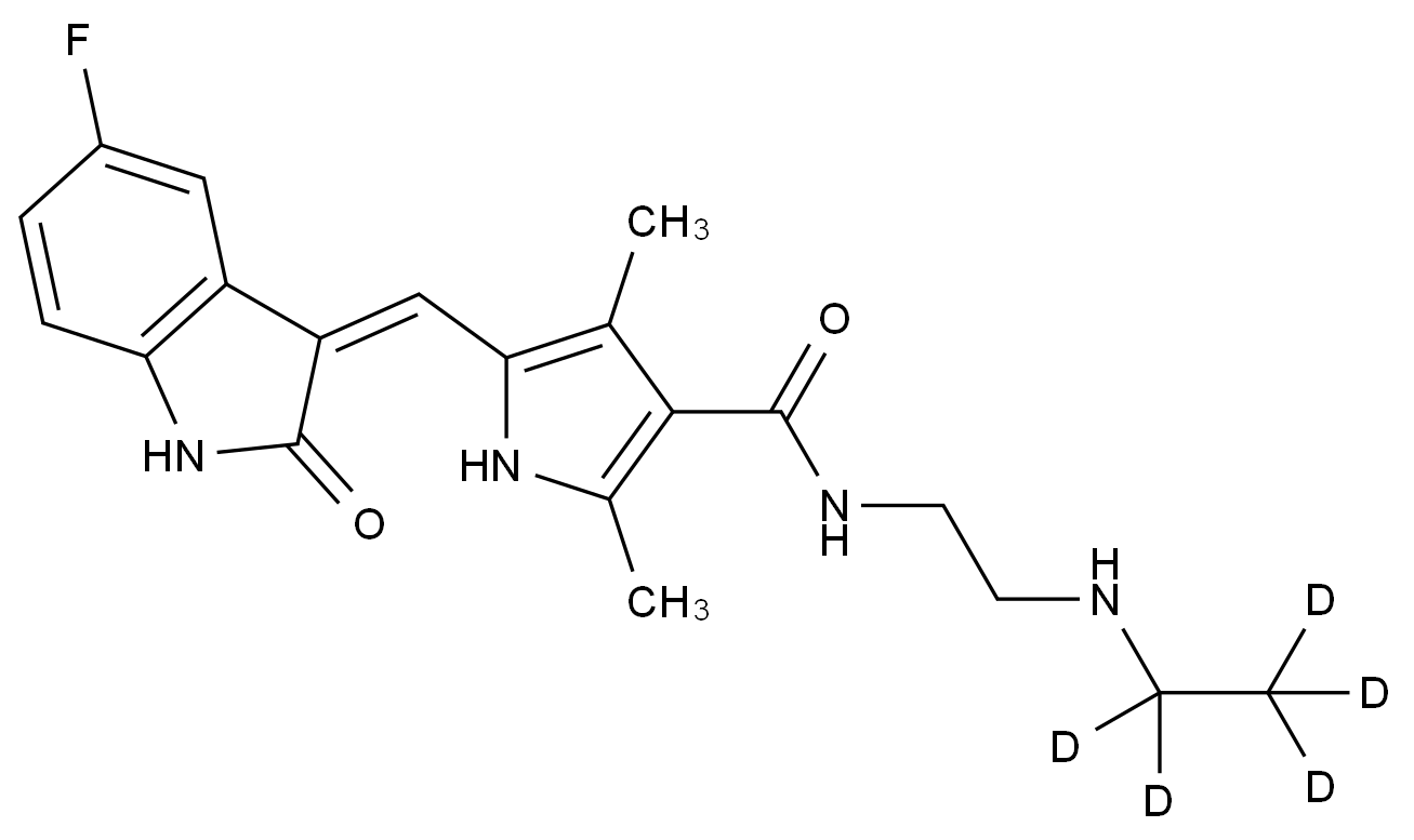 N-Desethyl Sunitinib-d5结构式