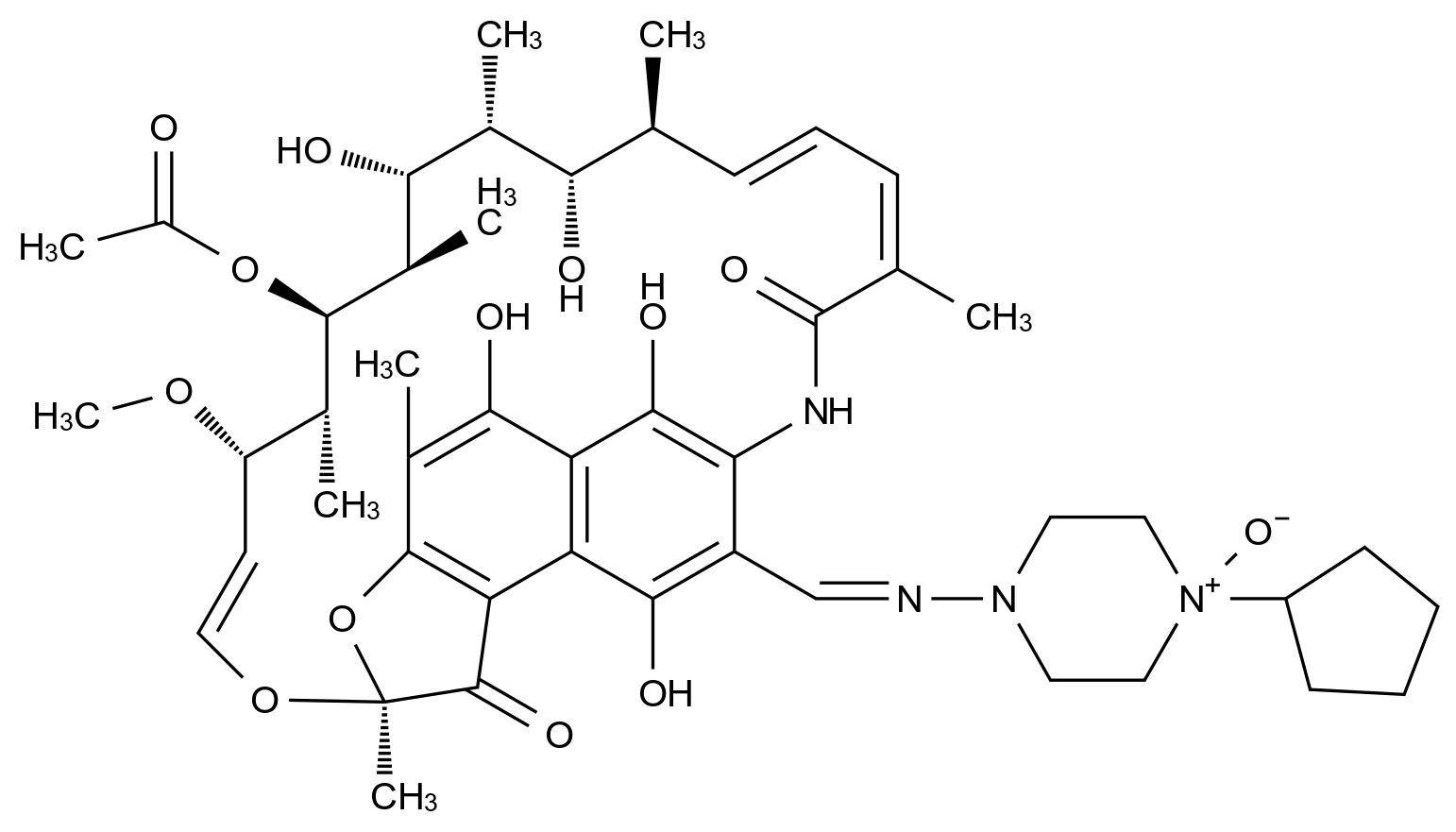 N-氧化利福喷丁结构式