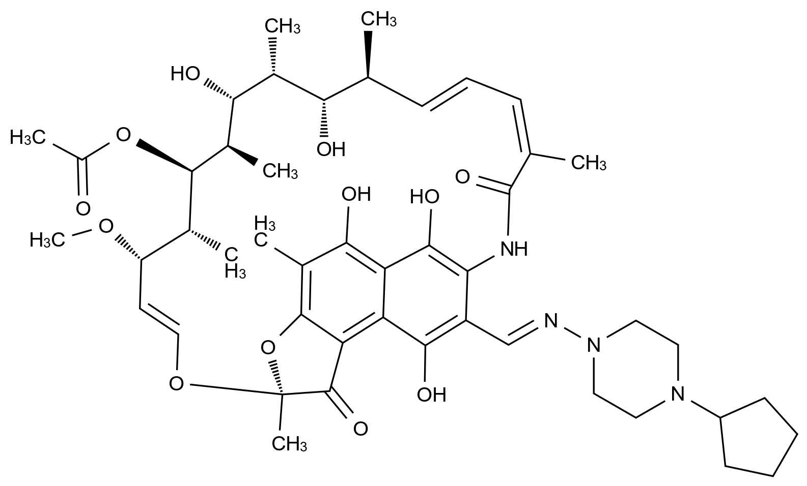 利福喷丁杂质结构式