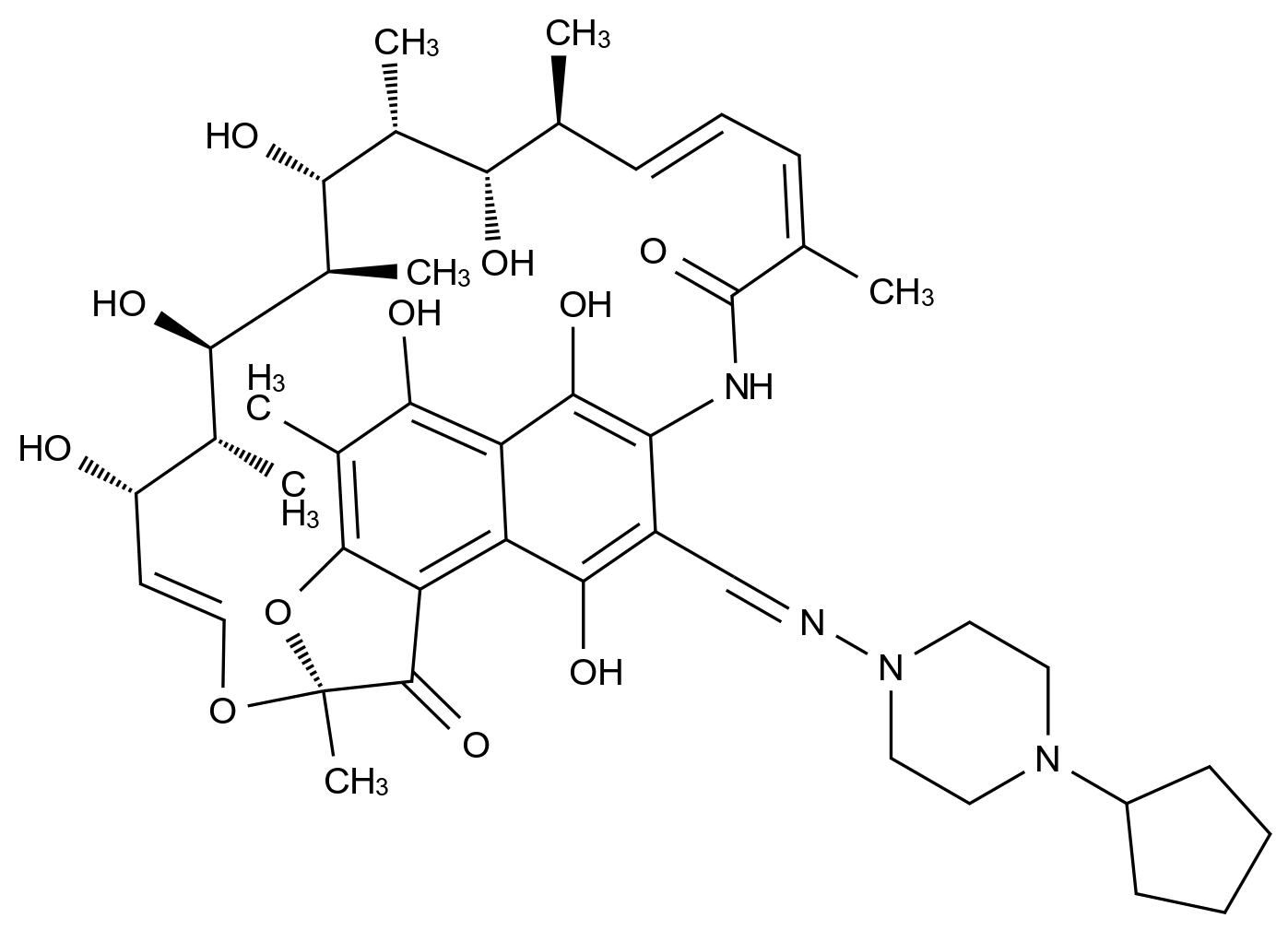 利福喷丁杂质28结构式
