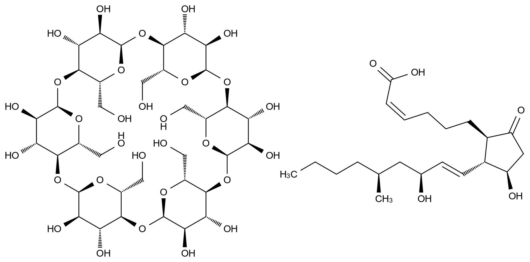 利马前列素·阿法环糊精结构式